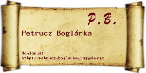 Petrucz Boglárka névjegykártya