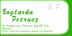 boglarka petrucz business card